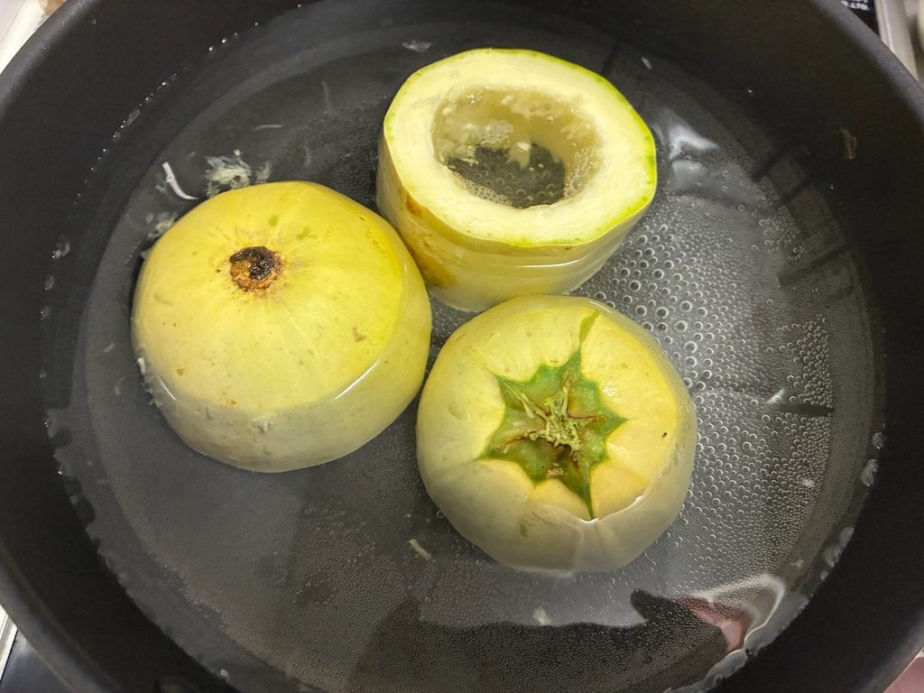 そうめんカボチャ茹で